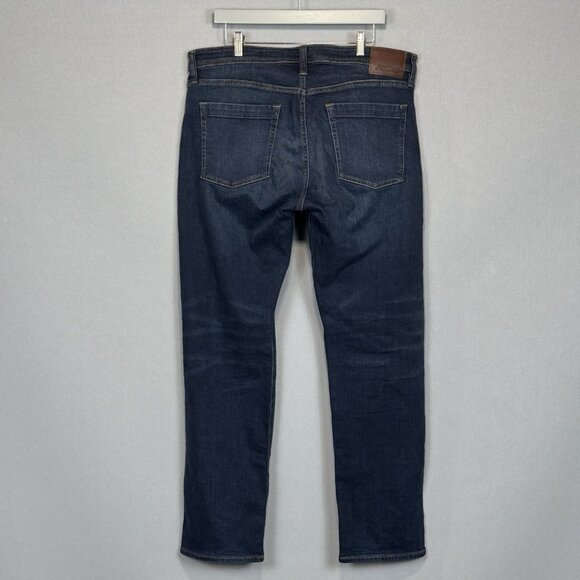 Revtown Jeans Mens 36x32 Blue Automatic Relaxed Straight Stretch Dark Wash Denim - Picture 2 of 12